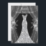Silver Curtains Dress Womans 30th Birthday Party Kaart<br><div class="desc">Silver Curtains Dress Womans 30th Birthday Party Invitation Variations to the uitnodiging and matching items in our store</div>