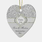 Silver CUSTOM 25th JUBILEUM GIFT ORNAMENT (Links)
