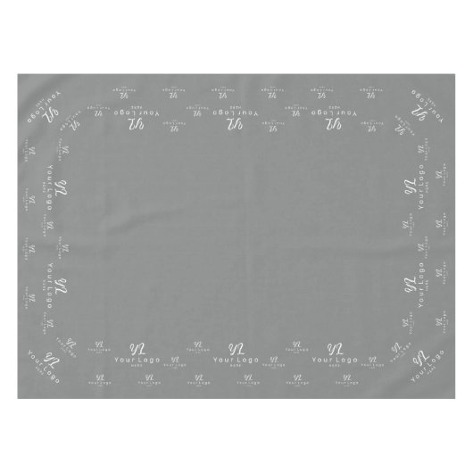 Silver Custom Business Logo Trade show Display Tafelkleed (Voorkant (Horizontaal))