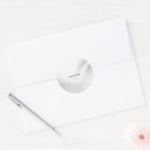 Silver custom jouw tekst toevoegen ronde sticker (Envelop)