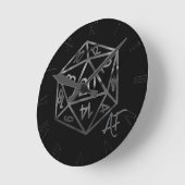 Silver D20 Crit AF | PNP Tabletop Role Player Dice Ronde Klok (Hoek)