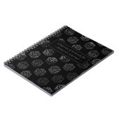 Silver D20-patroon | PNP Tabletop Dice Character Notitieboek (Linkerzijde)