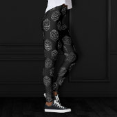 Silver D20-patroon | PNP Tabletop Role Player Dice Leggings
