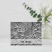 Silver Daisy Floral  Briefkaart (Staand voorkant)