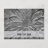 Silver Daisy Floral Briefkaart (Voorkant)