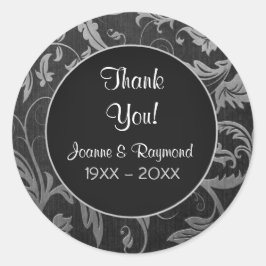 Silver Damask 25th Jubileum - Dank u Ronde Sticker