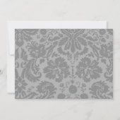 Silver Damask Bridal Shower-uitnodigingen Kaart (Achterkant)
