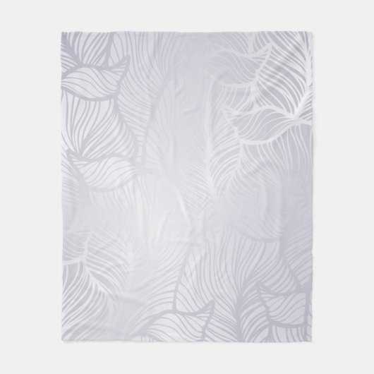 Silver  Damask Fleece Blanket Deken (Voorkant)