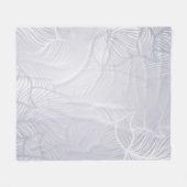 Silver  Damask Fleece Blanket Deken (Voorkant (Horizontaal))