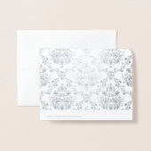 Silver Damask Folie Kaarten (Met envelop)