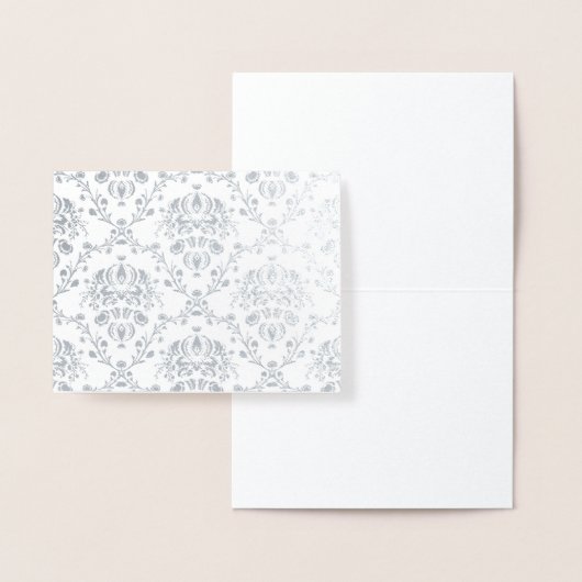 Silver Damask Folie Kaarten (Display)