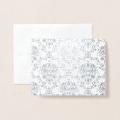 Silver Damask Folie Kaarten (Voorkant met envelop)