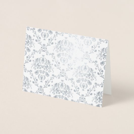 Silver Damask Folie Kaarten (Voorkant)