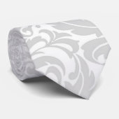 Silver Damask Holiday Stropdas (Opgerold)