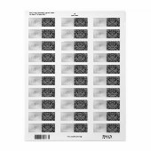 Silver Damask Masquerade Halloween Adresetiketten Etiket (Full Sheet)