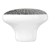 Silver Damask met een faux mabe parel Keramische Knop (Zijkant)