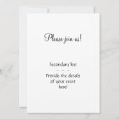 Silver Damask op Blue met Stripes en Monogram Kaart (Achterkant)