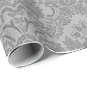 Silver Damask Pattern Cadeaupapier (Rol Hoek)