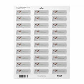Silver Damask Roos Vrijgezellenfeest Adres Label (Full Sheet)