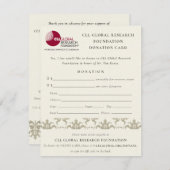 Silver Damask Seminar Event, QR Code Donatie Kaart (Voorkant / Achterkant)