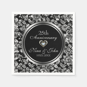 Silver Damask Servet