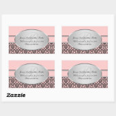 Silver Damask Sla de datum Stickers op (Vel)