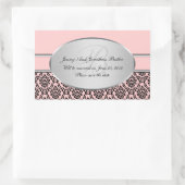 Silver Damask Sla de datum Stickers op (Tas)