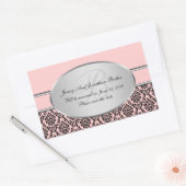 Silver Damask Sla de datum Stickers op (Envelop)
