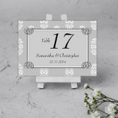 Silver Damask Wedding Kaart
