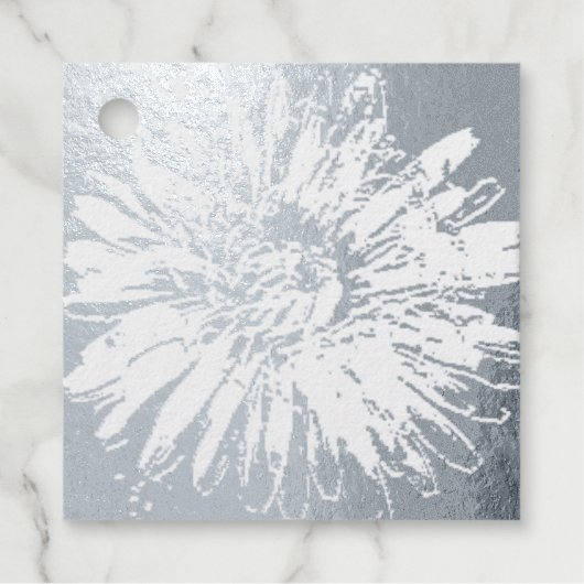 Silver Dandelion Print Bedankjes Labels (Voorkant)
