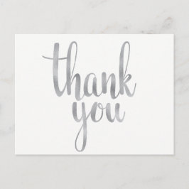 Silver dank u briefkaarten, folie briefkaart