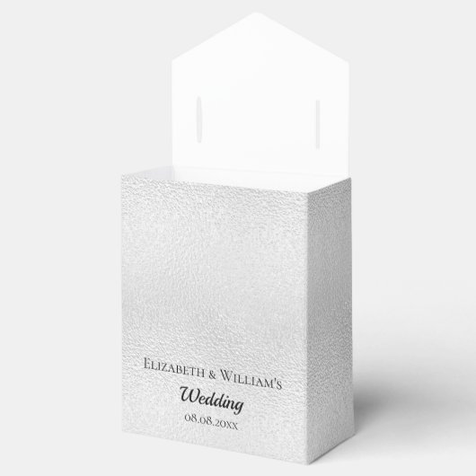 Silver dank u bruiloft bedankdoosjes (Geopend)