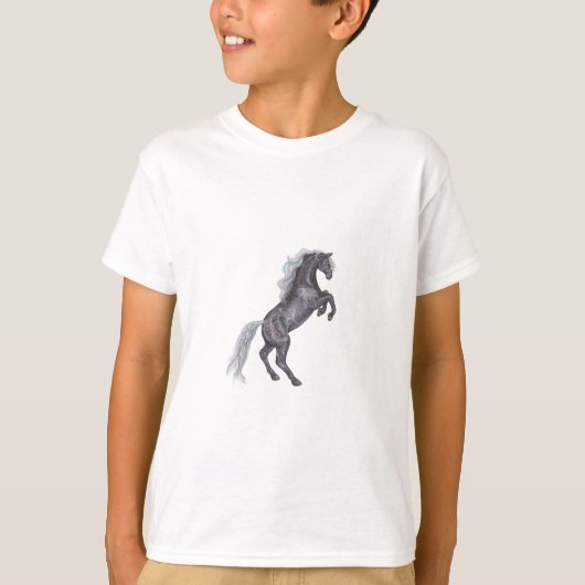 Silver Dapple Horse kweek zwarte Pony Equine Grey T-shirt (Voorkant)