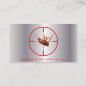 Silver Dead Roach Pest Service 2 Sided Visitekaartje (Voorkant)