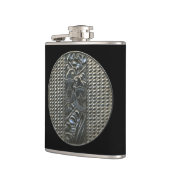 Silver Deco Lovebird Flask Heupfles (Links)