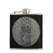 Silver Deco Lovebird Flask Heupfles (Voorkant)