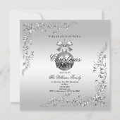 Silver Decoration Kerstmis Bauble Kaart (Voorkant)