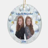 Silver Decorative Balls Kerstmis Keramisch Ornament (Links)