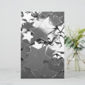 Silver Decorative Stars Briefpapier (Staand voorkant)