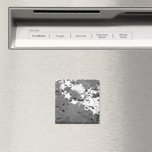 Silver Decorative Stars Magneet (Insitu (Vaatwasser))