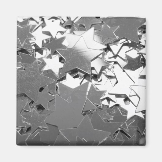 Silver Decorative Stars Magneet (Voorkant)