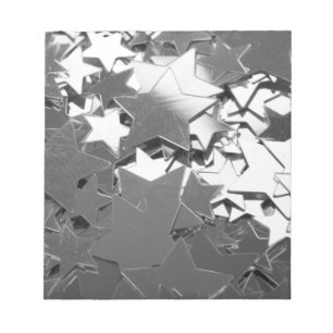 Silver Decorative Stars Notitieblok