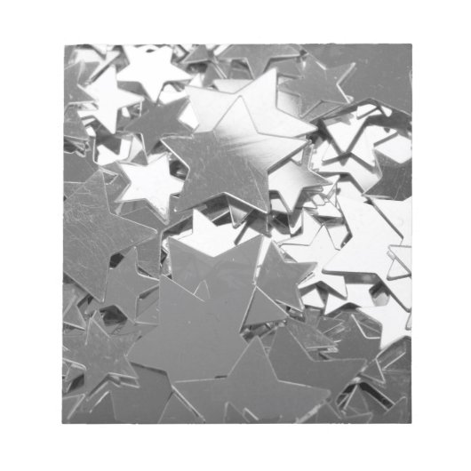 Silver Decorative Stars Notitieblok (Voorkant)