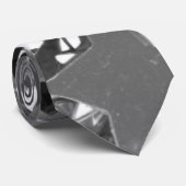 Silver Decorative Stars Stropdas (Opgerold)