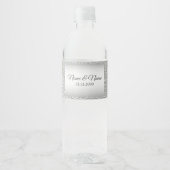 Silver Decorative Water Flacon Label Waterfles Etiket (Voorkant)