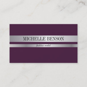 Silver & Deep Plum Visitekaartje