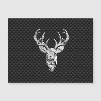 Silver Deer Buck op Carbon Fibre Style Print