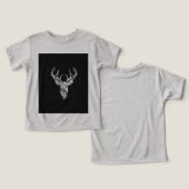 Silver Deer Buck op koolstofvezelstijldecor (Ontwerp Voorkant & Achterkant)