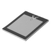 Silver Deer op het decor van de koolstofvezelstijl Notitieblok (Linkerzijde)