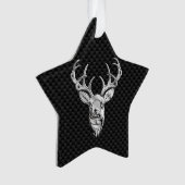 Silver Deer op het decor van de koolstofvezelstijl Ornament (voorkant)